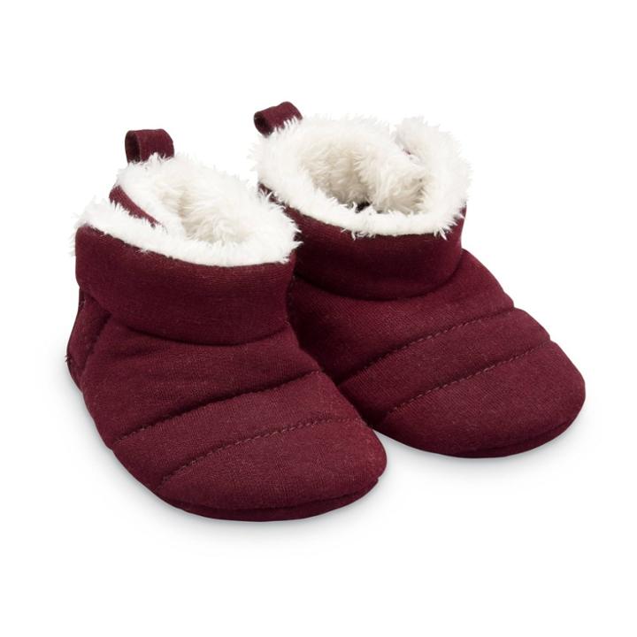 Carter's Just One You Baby Girls' Construction Slippers And Boots - Burgundy