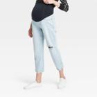 Over Belly Cropped Vintage Straight Maternity Jeans - Isabel Maternity By Ingrid & Isabel