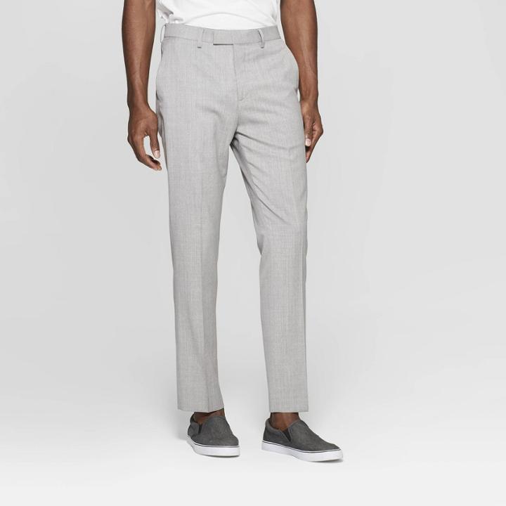 Men's 28 Slim Skinny Fit Suit Pants - Goodfellow & Co Jet Gray
