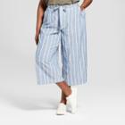 Women's Plus Size Striped Chambray Pants - Universal Thread Blue