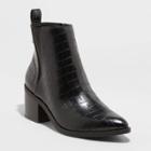 Women's Carolyn Block Heeled Chelsea Boots - A New Day Black