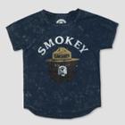 Toddler Boys' Smokey Bear Face Short Sleeve Raglan T-shirt - Navy