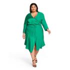 Women's Plus Size Wrap Dress - Cushnie For Target Emerald Green