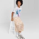 Women's Floral Print Chiffon Midi Skirt - Wild Fable Ivory Xs, Women's, White