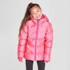 Girls' Printed Puffer Jacket - C9 Champion Pink
