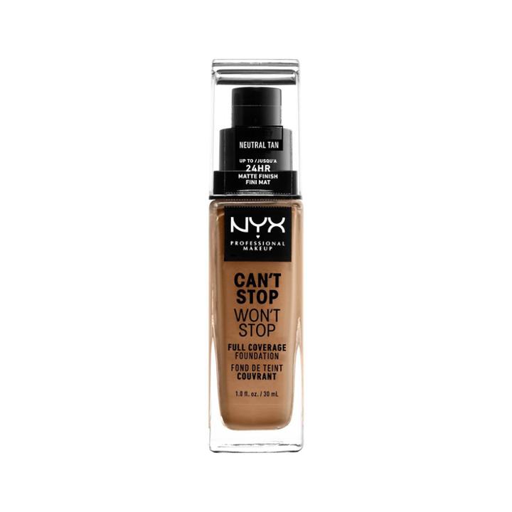Nyx Professional Makeup Can't Stop Won't Stop Full Coverage Foundation Neutral Tan
