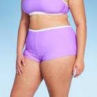 Women's Cheeky Boy Shorts Bikini Bottom - Wild Fable Hot Grape X, Purple