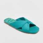 Dv Brand Women's Dv Addie Microsuede Knotted Slide Sandals - Green
