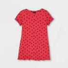 Toddler Girls' Ribbed Short Sleeve Dress - Art Class Red
