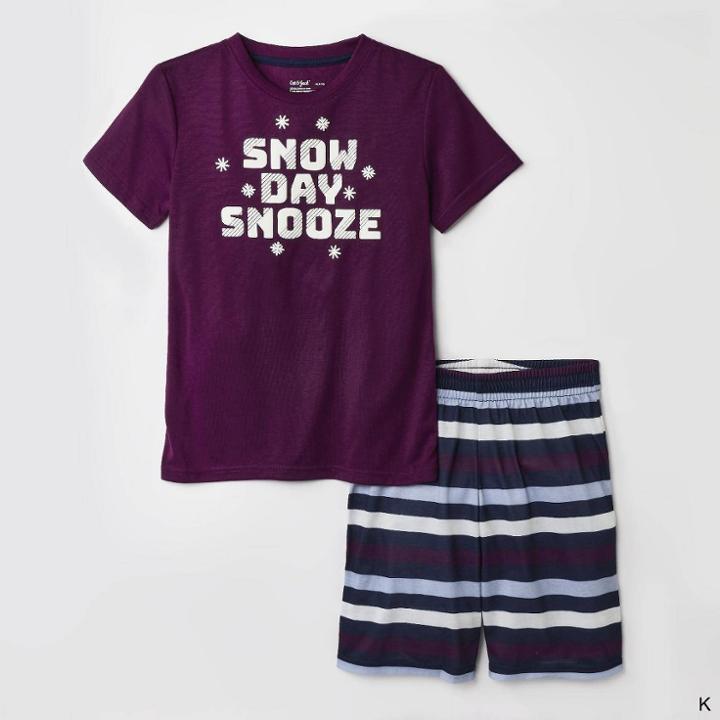 Boys' 2pc Short Sleeve Pajama Set - Cat & Jack Purple