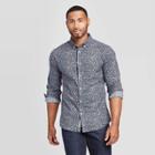Men's Floral Print Slim Fit Long Sleeve Button-down Shirt  Goodfellow & Co Blue S, Men's,