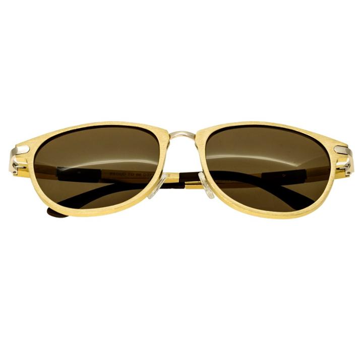 Breed Men's Orion Polorized Sunglasses With Aluminum Frame And Arms - Gold/brown