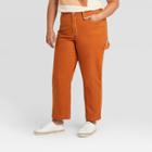 Women's Plus Size High-rise Straight Jeans - Universal Thread Brown