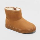 Toddler Girls' Arlo Zipper Winter Shearling Style Boots - Cat & Jack Cognac