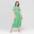 Women's Short Sleeve V-neck Wrap Dress With Belt - Who What Wear