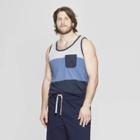 Men's Big & Tall Regular Fit Sleeveless Novelty Pocket Tank - Goodfellow & Co Xavier Navy
