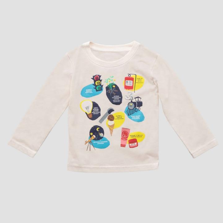 Fifth Sun Toddler Inventors Long Sleeve T-shirt - Cream 2t, Toddler Unisex, Beige