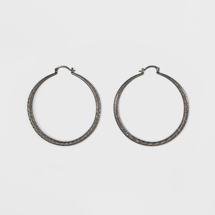 Drop Hoop Earrings - A New Day Hematite