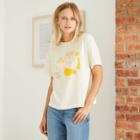 Women's Quoted Short Sleeve Boxy T-shirt - Universal Thread Cream