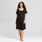 Maternity Knit Ruffle Sleeve T-shirt Dress - Isabel Maternity By Ingrid & Isabel Black L, Infant Girl's