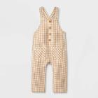 Baby Gingham Overalls - Cat & Jack Cream Newborn, Ivory