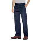 Dickies Men's Relaxed Straight Fit Twill Cargo Work Pants- Dark Navy 42x34, Dark Blue