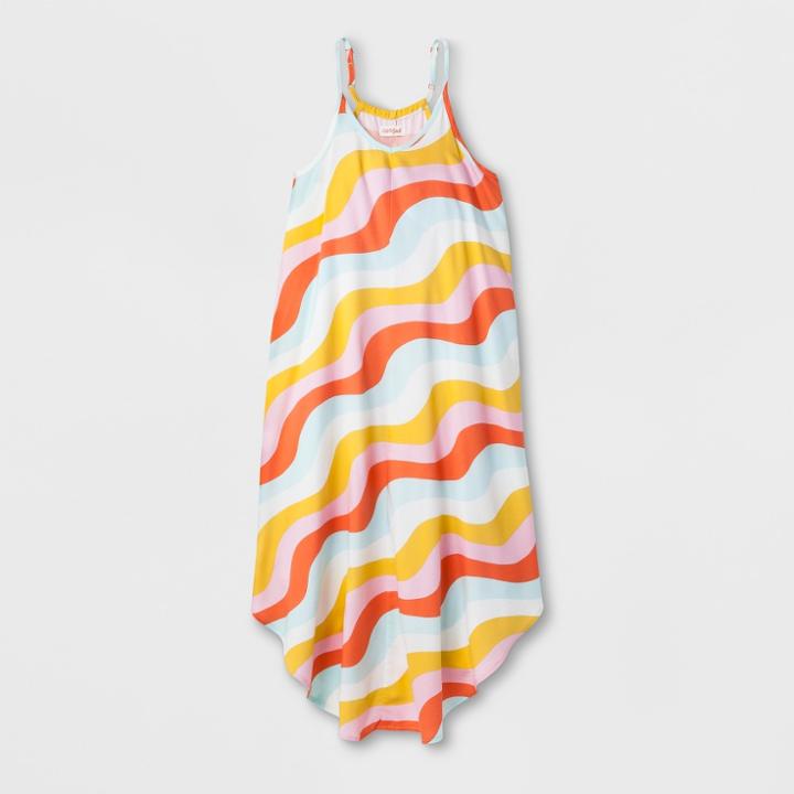 Girls' Sleeveless Multi-stripe Woven Maxi Dress - Cat & Jack Xs,