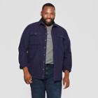 Men's Tall Long Sleeve Pocket Flannel Button-down Shirt - Goodfellow & Co Xavier Navy