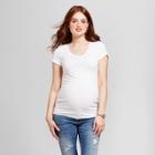 Maternity Almond-neck T-shirt - Isabel Maternity By Ingrid & Isabel White S, Infant Girl's