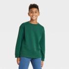 Kids' Pullover Crew Fleece Top - Cat & Jack Green