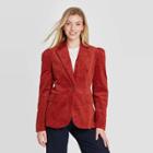Women's Puff Sleeve Blazer - A New Day Red