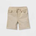 Toddler Boys' Rolled Hem Super Stretch Pull-on Jean Shorts - Cat & Jack Khaki