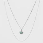 Two Row Layer With Semi Precious Turquoise Charm Necklace - Universal Thread