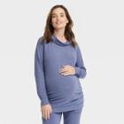 Pullover Maternity Sweatshirt - Isabel Maternity By Ingrid & Isabel Heather Navy Blue