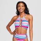 Vanilla Beach Women's Lace-up High Neck Bikini Top - D/dd Cup,
