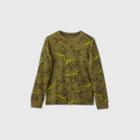 Boys' Long Sleeve Printed T-shirt - Cat & Jack Olive