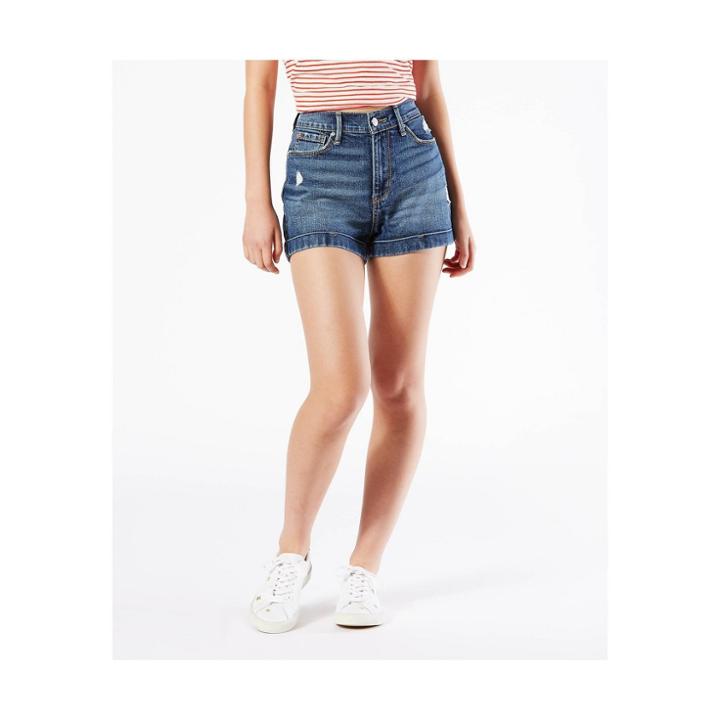 Denizen From Levi's Women's High-rise Mom Jean Shorts (juniors') - Blue Crush