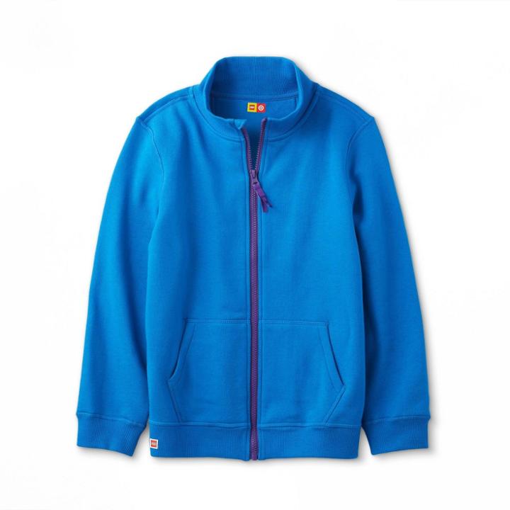 Kids' Adaptive Track Zip-up Sweatshirt - Lego Collection X Target Blue