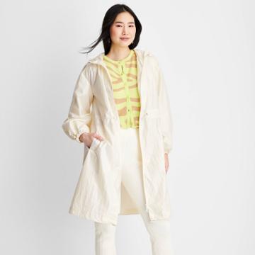 Women's Cinched Waist Hooded Jacket - Future Collective With Gabriella Karefa-johnson Ivory Xxs