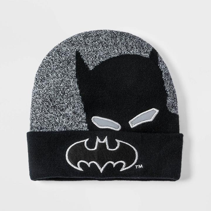 Kids' Batman Beanie, Black/gray