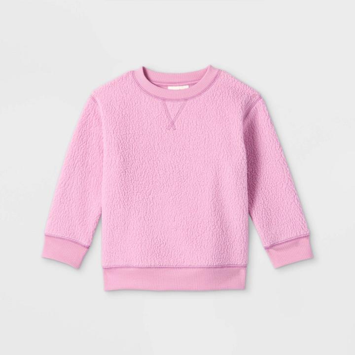 Toddler Fleece Pullover Sweatshirt - Cat & Jack Purple
