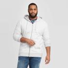 Men's Tall Standard Fit Fleece Full Zip Hoodie - Goodfellow & Co Gray