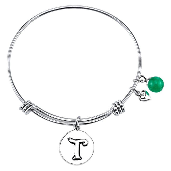 Target Stainless Steel Expandable Bracelet Initial B - Silver