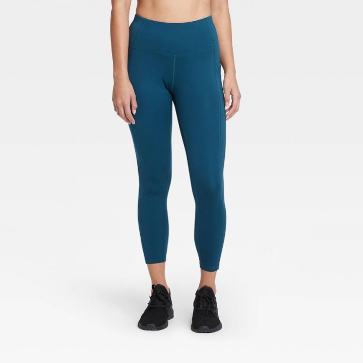Women's Sculpted High-rise 7/8 Leggings 24 - All In Motion Teal S, Women's, Size: