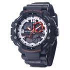 Men's Wrist Armor C41 Multifunction Watch-white And Orange Dial-black Nylon