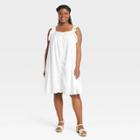 Women's Plus Size Flutter Sleeveless Short Dress - Universal Thread White