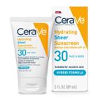 Cerave Hydrating Sheer Face And Body Sunscreen - Spf