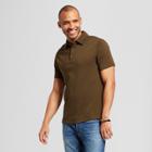 Men's Standard Fit Short Sleeve Elevated Ultra-soft Polo Shirt - Goodfellow & Co Emerald Forest