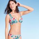 Women's Lightly Lined Wide Strap Bikini Bottom - Shade & Shore Sage Green Floral