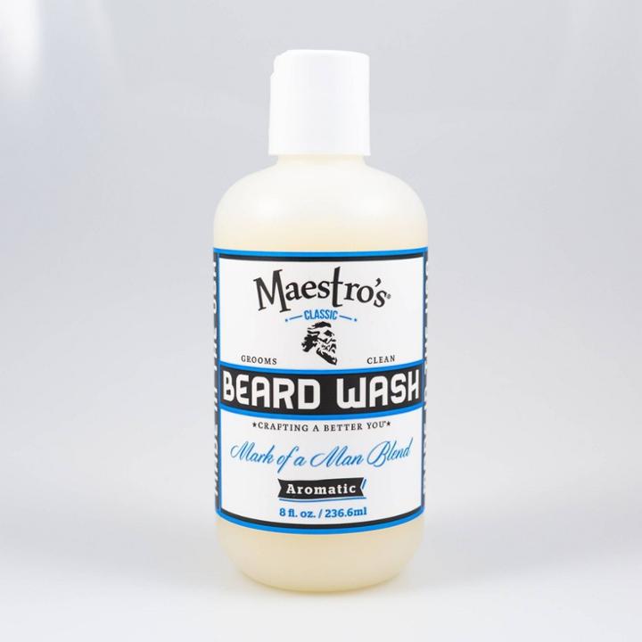 Maestro's Classic Beard Wash Mark Of A Man Blend  8.0 Oz, Adult Unisex